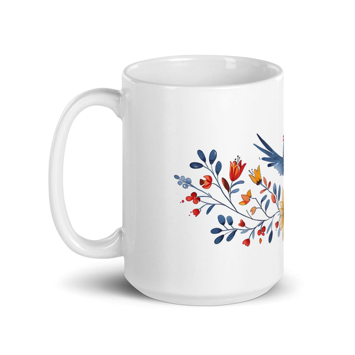 Amalia Exclusive Name Art Piece Home Office Work Coffee Mug Mexican Spanish Pride Gift Cup One-Of-A-Kind Calligraphy White Glossy Mug | A19 Mexicada