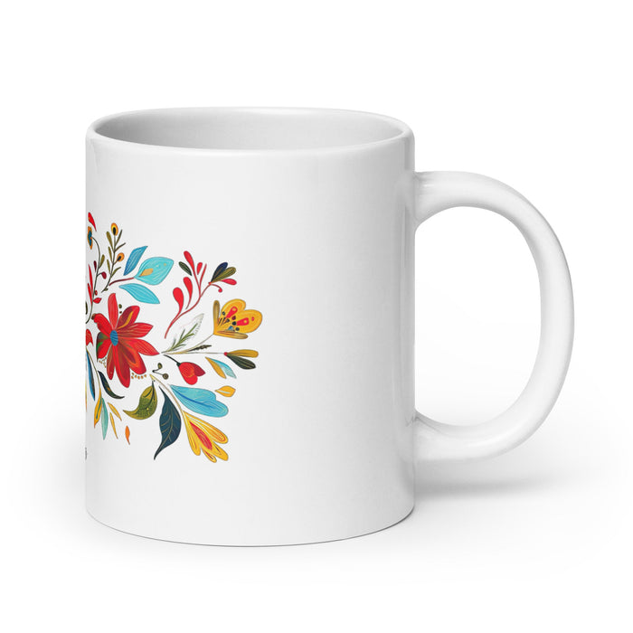 Amalia Exclusive Name Art Piece Home Office Work Coffee Mug Mexican Spanish Pride Gift Cup One - Of - A - Kind Calligraphy White Glossy Mug | A21 - Mexicada