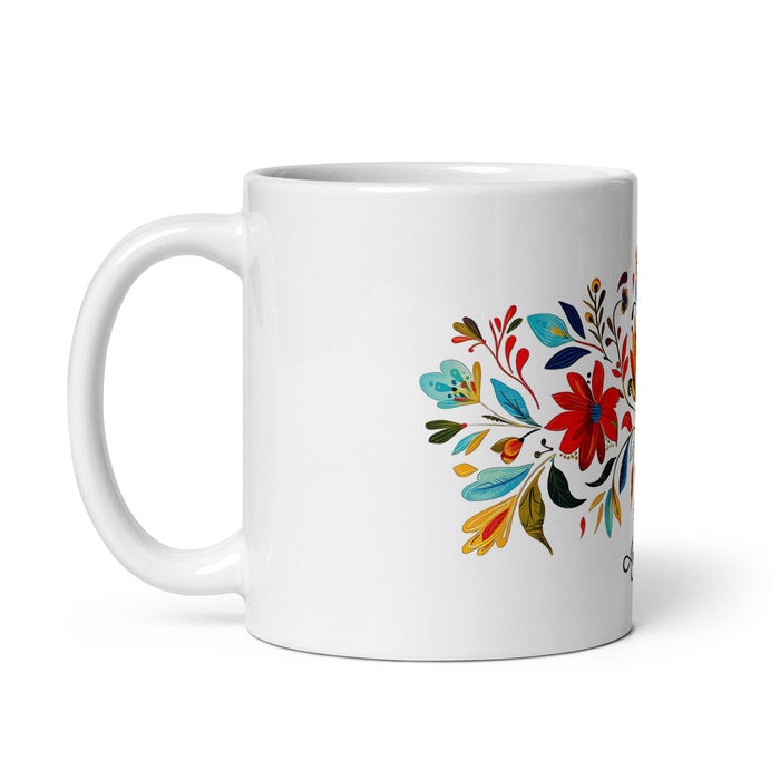 Amalia Exclusive Name Art Piece Home Office Work Coffee Mug Mexican Spanish Pride Gift Cup One-Of-A-Kind Calligraphy White Glossy Mug | A21 Mexicada