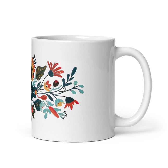 Amalia Exclusive Name Art Piece Home Office Work Coffee Mug Mexican Spanish Pride Gift Cup One-Of-A-Kind Calligraphy White Glossy Mug | A24 Mexicada 11 oz