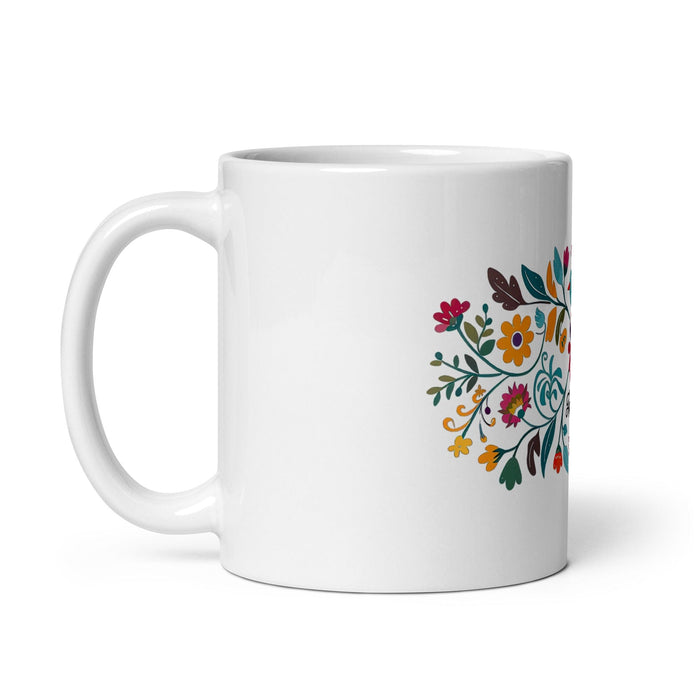 Amalia Exclusive Name Art Piece Home Office Work Coffee Mug Mexican Spanish Pride Gift Cup One - Of - A - Kind Calligraphy White Glossy Mug | A29 - Mexicada