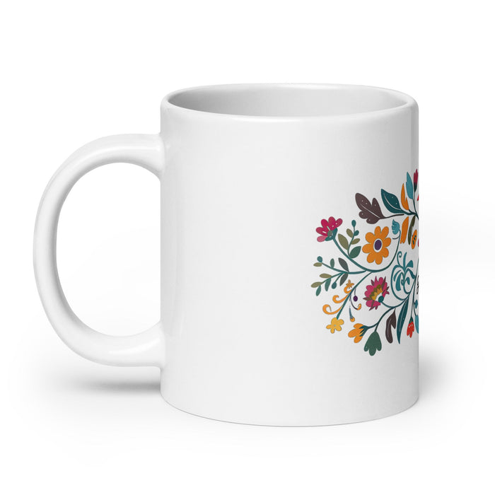 Amalia Exclusive Name Art Piece Home Office Work Coffee Mug Mexican Spanish Pride Gift Cup One - Of - A - Kind Calligraphy White Glossy Mug | A29 - Mexicada