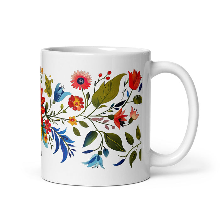 Amalia Exclusive Name Art Piece Home Office Work Coffee Mug Mexican Spanish Pride Gift Cup One - Of - A - Kind Calligraphy White Glossy Mug | A3 - Mexicada