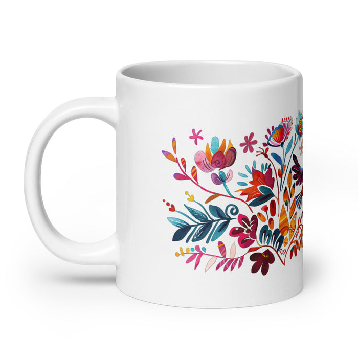 Amalia Exclusive Name Art Piece Home Office Work Coffee Mug Mexican Spanish Pride Gift Cup One - Of - A - Kind Calligraphy White Glossy Mug | A30 - Mexicada