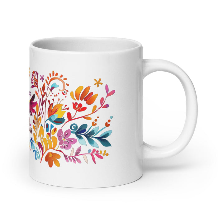 Amalia Exclusive Name Art Piece Home Office Work Coffee Mug Mexican Spanish Pride Gift Cup One-Of-A-Kind Calligraphy White Glossy Mug | A30 Mexicada 20 oz