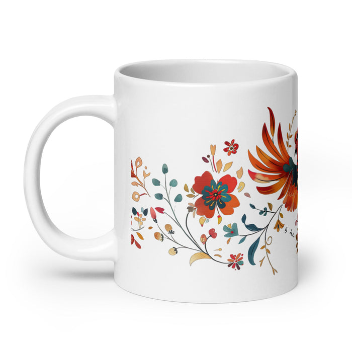 Amalia Exclusive Name Art Piece Home Office Work Coffee Mug Mexican Spanish Pride Gift Cup One - Of - A - Kind Calligraphy White Glossy Mug | A31 - Mexicada