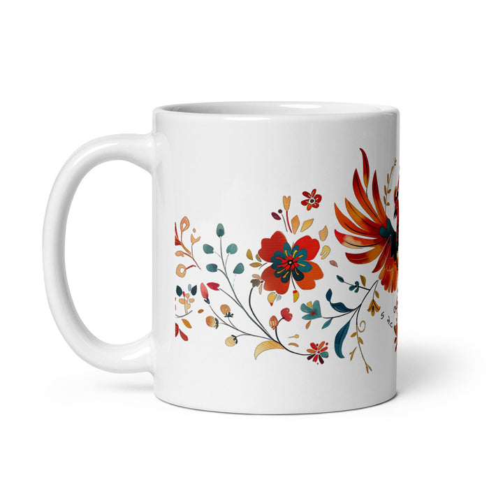 Amalia Exclusive Name Art Piece Home Office Work Coffee Mug Mexican Spanish Pride Gift Cup One - Of - A - Kind Calligraphy White Glossy Mug | A31 - Mexicada