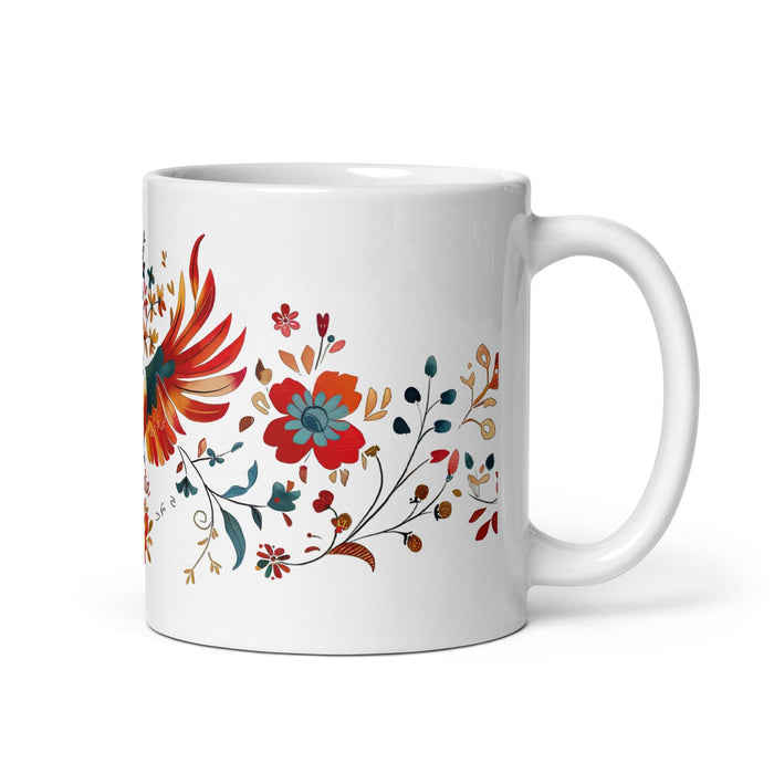 Amalia Exclusive Name Art Piece Home Office Work Coffee Mug Mexican Spanish Pride Gift Cup One-Of-A-Kind Calligraphy White Glossy Mug | A31 Mexicada 11 oz