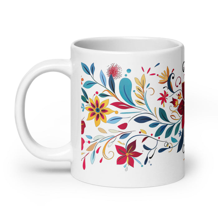 Amalia Exclusive Name Art Piece Home Office Work Coffee Mug Mexican Spanish Pride Gift Cup One - Of - A - Kind Calligraphy White Glossy Mug | A8 - Mexicada