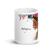 Amalia Exclusive Name Art Piece Home Office Work Coffee Mug Mexican Spanish Pride Gift Cup One - Of - A - Kind Calligraphy White Glossy Mug | A9 - Mexicada