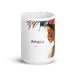 Amalia Exclusive Name Art Piece Home Office Work Coffee Mug Mexican Spanish Pride Gift Cup One-Of-A-Kind Calligraphy White Glossy Mug | A9 Mexicada