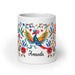 Amanda Exclusive Name Art Piece Home Office Work Coffee Mug Mexican Spanish Pride Gift Cup One-Of-A-Kind Calligraphy White Glossy Mug | A14 Mexicada