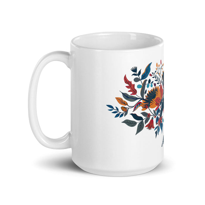 Amaya Exclusive Name Art Piece Home Office Work Coffee Mug Mexican Spanish Pride Gift Cup One - Of - A - Kind Calligraphy White Glossy Mug | A1 - Mexicada