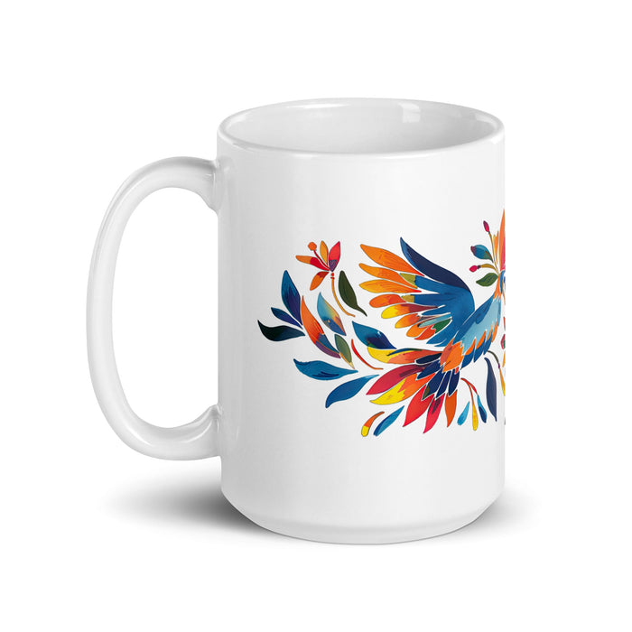 Amaya Exclusive Name Art Piece Home Office Work Coffee Mug Mexican Spanish Pride Gift Cup One - Of - A - Kind Calligraphy White Glossy Mug | A10 - Mexicada