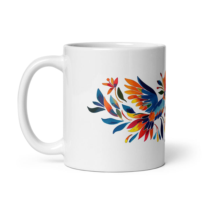 Amaya Exclusive Name Art Piece Home Office Work Coffee Mug Mexican Spanish Pride Gift Cup One - Of - A - Kind Calligraphy White Glossy Mug | A10 - Mexicada