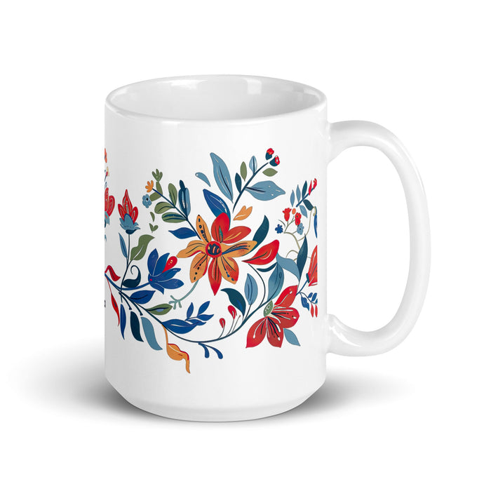 Amaya Exclusive Name Art Piece Home Office Work Coffee Mug Mexican Spanish Pride Gift Cup One - Of - A - Kind Calligraphy White Glossy Mug | A11 - Mexicada