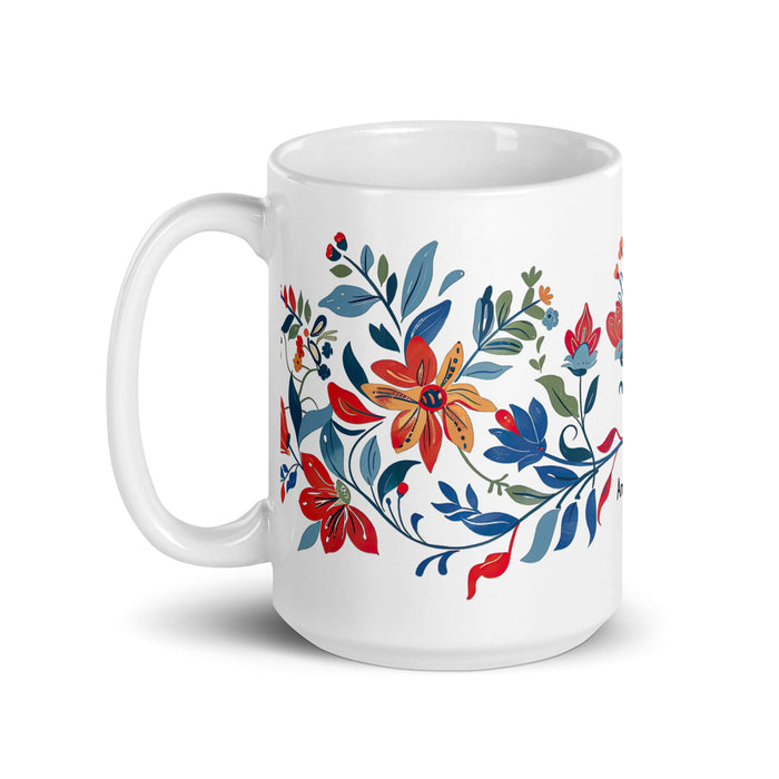 Amaya Exclusive Name Art Piece Home Office Work Coffee Mug Mexican Spanish Pride Gift Cup One - Of - A - Kind Calligraphy White Glossy Mug | A11 - Mexicada