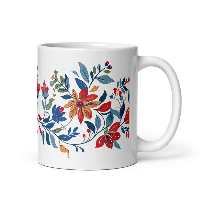 Amaya Exclusive Name Art Piece Home Office Work Coffee Mug Mexican Spanish Pride Gift Cup One-Of-A-Kind Calligraphy White Glossy Mug | A11 Mexicada 11 oz