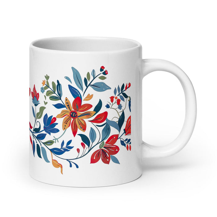 Amaya Exclusive Name Art Piece Home Office Work Coffee Mug Mexican Spanish Pride Gift Cup One-Of-A-Kind Calligraphy White Glossy Mug | A11 Mexicada 20 oz