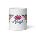 Amaya Exclusive Name Art Piece Home Office Work Coffee Mug Mexican Spanish Pride Gift Cup One-Of-A-Kind Calligraphy White Glossy Mug | A13 Mexicada