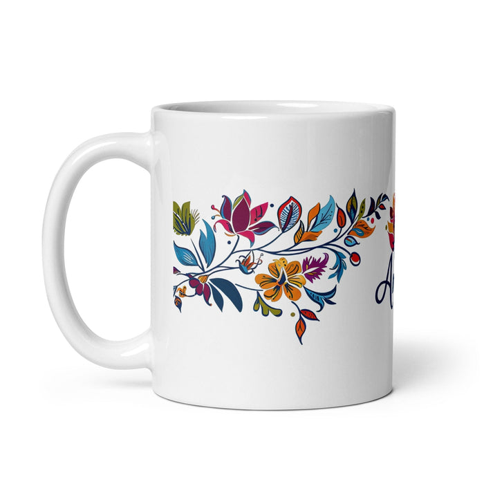 Amaya Exclusive Name Art Piece Home Office Work Coffee Mug Mexican Spanish Pride Gift Cup One-Of-A-Kind Calligraphy White Glossy Mug | A13 Mexicada