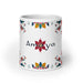 Amaya Exclusive Name Art Piece Home Office Work Coffee Mug Mexican Spanish Pride Gift Cup One - Of - A - Kind Calligraphy White Glossy Mug | A14 - Mexicada