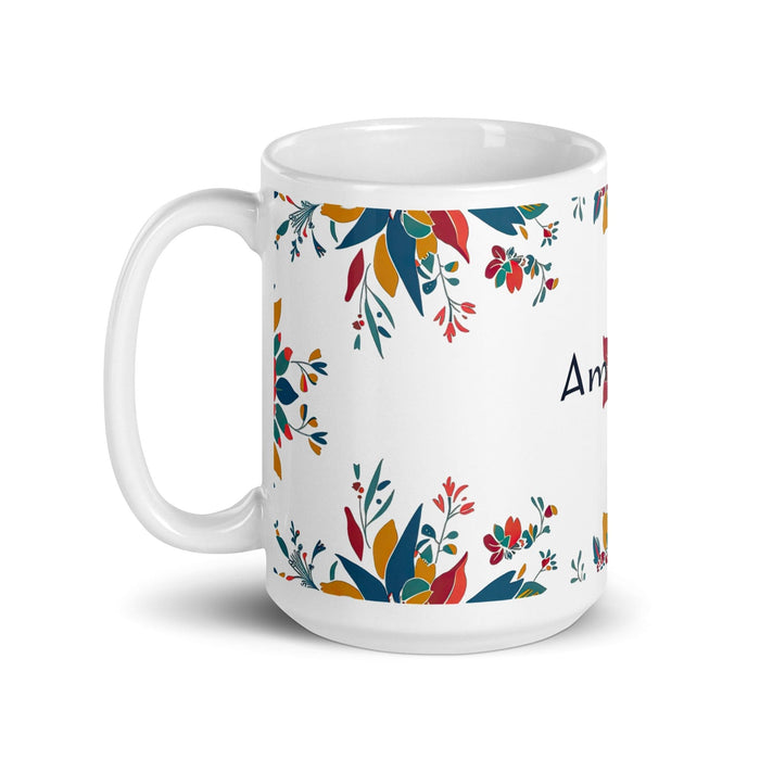 Amaya Exclusive Name Art Piece Home Office Work Coffee Mug Mexican Spanish Pride Gift Cup One-Of-A-Kind Calligraphy White Glossy Mug | A14 Mexicada