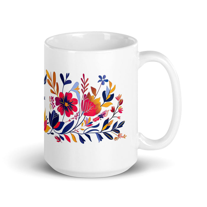 Amaya Exclusive Name Art Piece Home Office Work Coffee Mug Mexican Spanish Pride Gift Cup One - Of - A - Kind Calligraphy White Glossy Mug | A16 - Mexicada