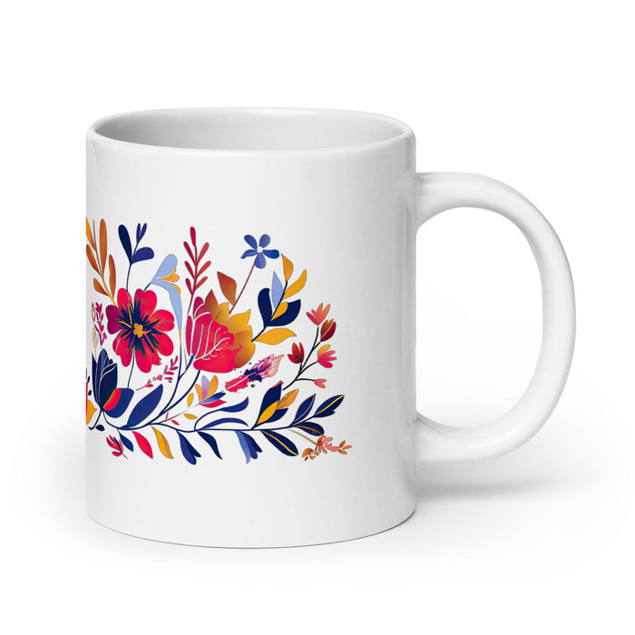 Amaya Exclusive Name Art Piece Home Office Work Coffee Mug Mexican Spanish Pride Gift Cup One - Of - A - Kind Calligraphy White Glossy Mug | A16 - Mexicada