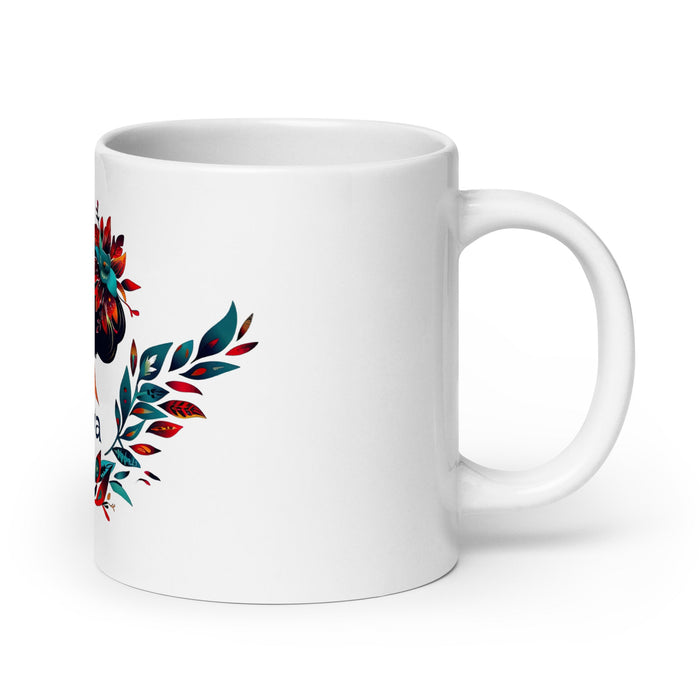 Amaya Exclusive Name Art Piece Home Office Work Coffee Mug Mexican Spanish Pride Gift Cup One - Of - A - Kind Calligraphy White Glossy Mug | A17 - Mexicada