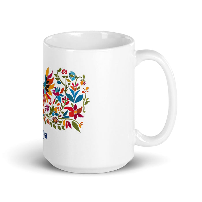 Amaya Exclusive Name Art Piece Home Office Work Coffee Mug Mexican Spanish Pride Gift Cup One-Of-A-Kind Calligraphy White Glossy Mug | A18 Mexicada 15 oz