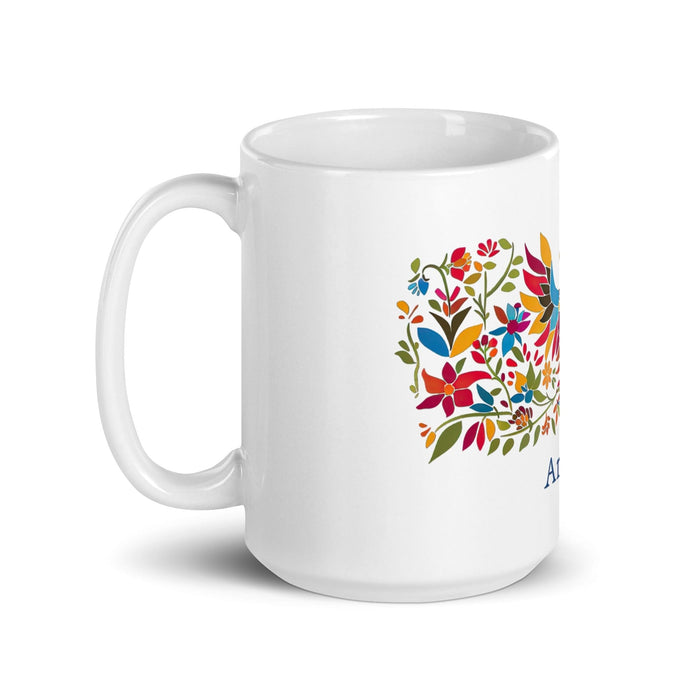 Amaya Exclusive Name Art Piece Home Office Work Coffee Mug Mexican Spanish Pride Gift Cup One-Of-A-Kind Calligraphy White Glossy Mug | A18 Mexicada