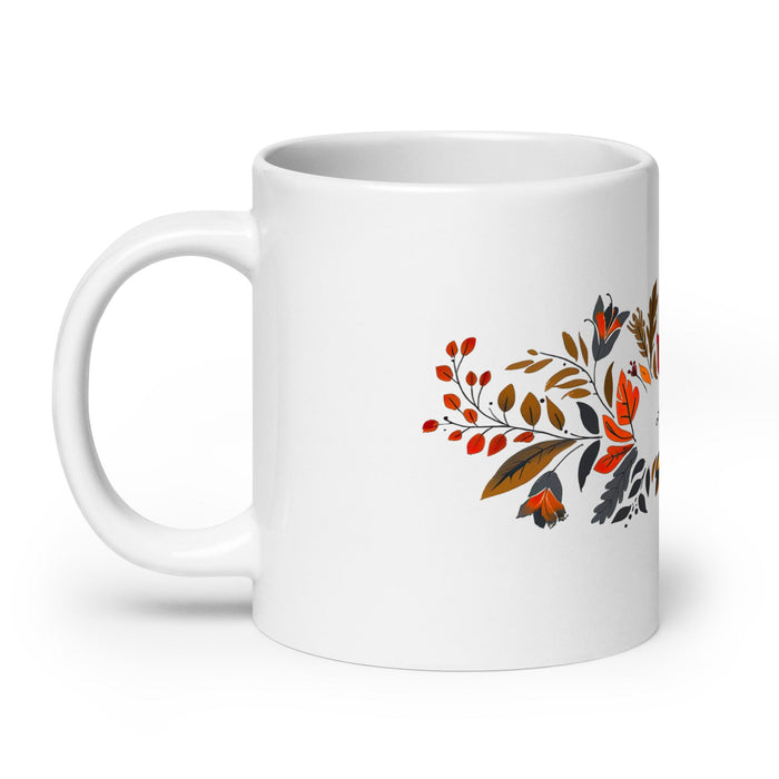 Amaya Exclusive Name Art Piece Home Office Work Coffee Mug Mexican Spanish Pride Gift Cup One - Of - A - Kind Calligraphy White Glossy Mug | A2 - Mexicada