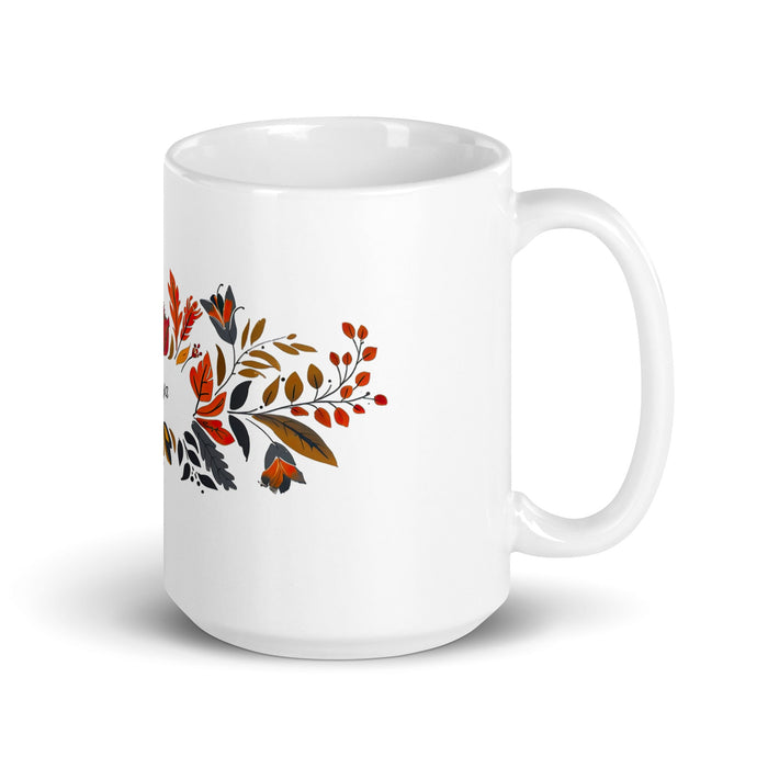 Amaya Exclusive Name Art Piece Home Office Work Coffee Mug Mexican Spanish Pride Gift Cup One - Of - A - Kind Calligraphy White Glossy Mug | A2 - Mexicada