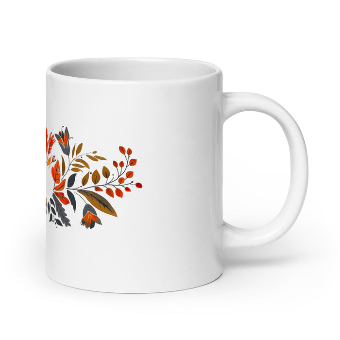 Amaya Exclusive Name Art Piece Home Office Work Coffee Mug Mexican Spanish Pride Gift Cup One - Of - A - Kind Calligraphy White Glossy Mug | A2 - Mexicada