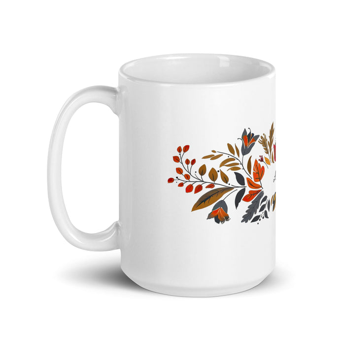 Amaya Exclusive Name Art Piece Home Office Work Coffee Mug Mexican Spanish Pride Gift Cup One - Of - A - Kind Calligraphy White Glossy Mug | A2 - Mexicada