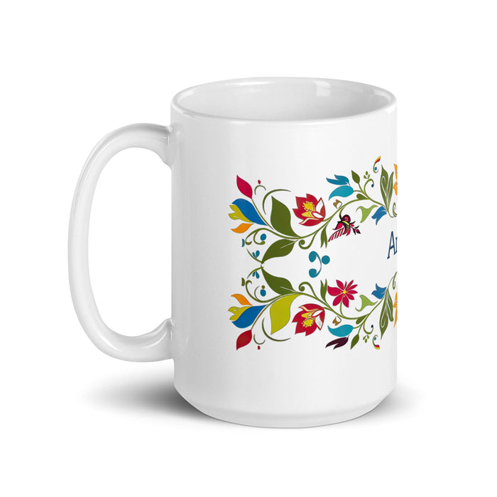 Amaya Exclusive Name Art Piece Home Office Work Coffee Mug Mexican Spanish Pride Gift Cup One - Of - A - Kind Calligraphy White Glossy Mug | A23 - Mexicada