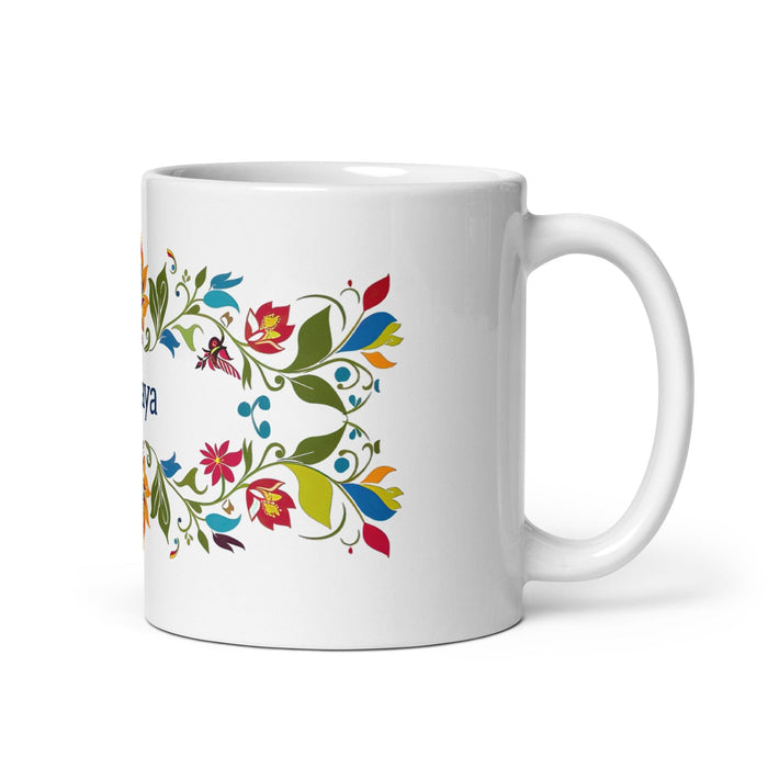 Amaya Exclusive Name Art Piece Home Office Work Coffee Mug Mexican Spanish Pride Gift Cup One-Of-A-Kind Calligraphy White Glossy Mug | A23 Mexicada 11 oz