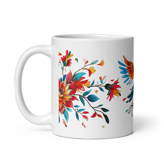 Amaya Exclusive Name Art Piece Home Office Work Coffee Mug Mexican Spanish Pride Gift Cup One-Of-A-Kind Calligraphy White Glossy Mug | A24 Mexicada