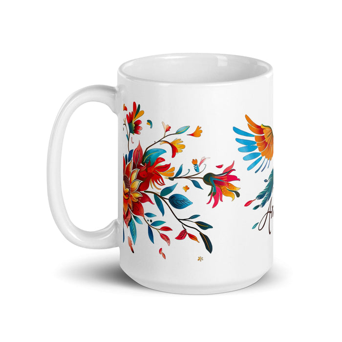 Amaya Exclusive Name Art Piece Home Office Work Coffee Mug Mexican Spanish Pride Gift Cup One-Of-A-Kind Calligraphy White Glossy Mug | A24 Mexicada