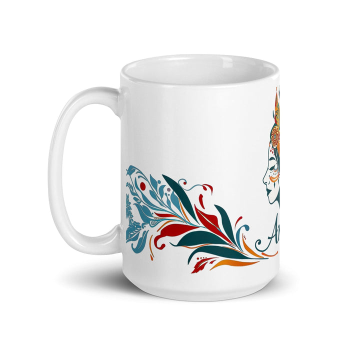 Amaya Exclusive Name Art Piece Home Office Work Coffee Mug Mexican Spanish Pride Gift Cup One-Of-A-Kind Calligraphy White Glossy Mug | A25 Mexicada