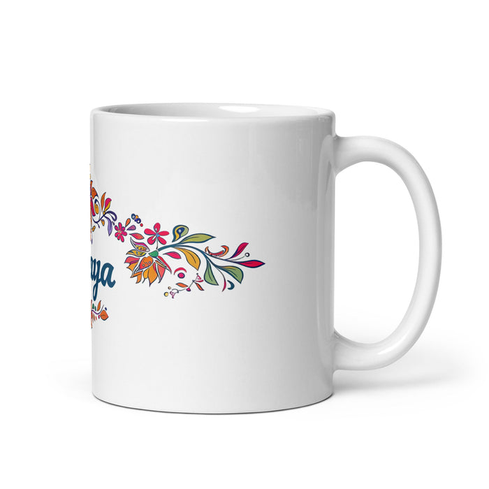 Amaya Exclusive Name Art Piece Home Office Work Coffee Mug Mexican Spanish Pride Gift Cup One - Of - A - Kind Calligraphy White Glossy Mug | A4 - Mexicada