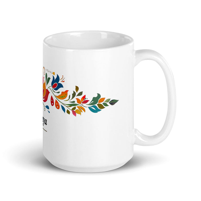 Amaya Exclusive Name Art Piece Home Office Work Coffee Mug Mexican Spanish Pride Gift Cup One-Of-A-Kind Calligraphy White Glossy Mug | A8 Mexicada 15 oz