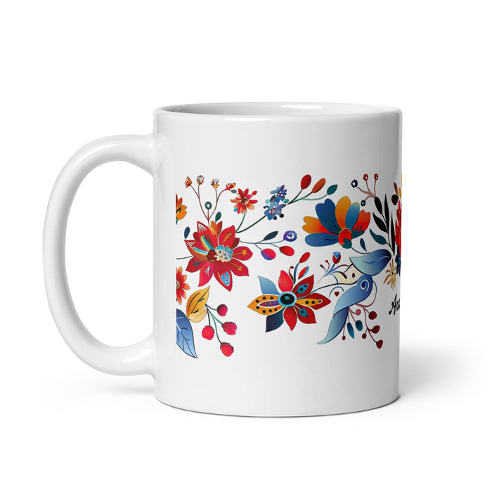 Ana Lucía Exclusive Name Art Piece Home Office Work Coffee Mug Mexican Spanish Pride Gift Cup One - Of - A - Kind Calligraphy White Glossy Mug | A1 - Mexicada