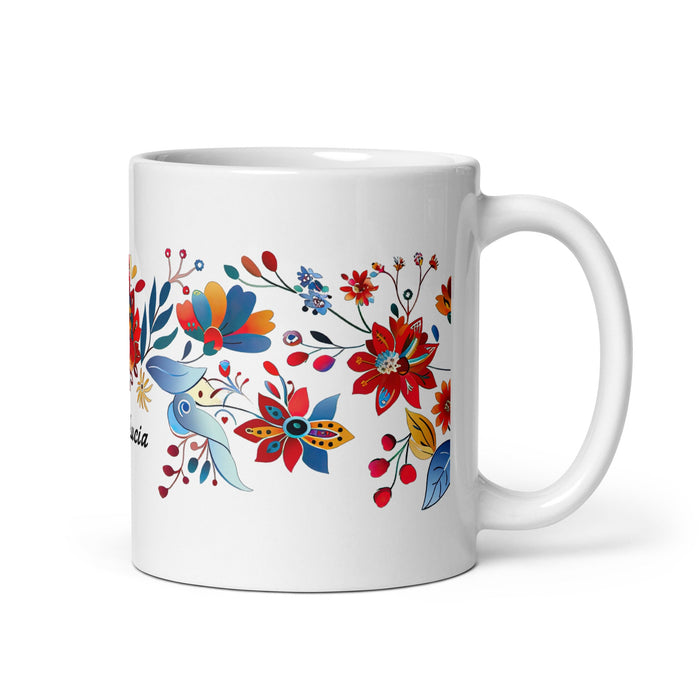 Ana Lucía Exclusive Name Art Piece Home Office Work Coffee Mug Mexican Spanish Pride Gift Cup One - Of - A - Kind Calligraphy White Glossy Mug | A1 - Mexicada