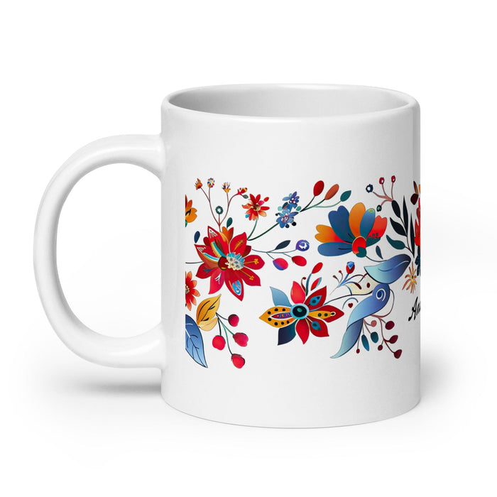 Ana Lucía Exclusive Name Art Piece Home Office Work Coffee Mug Mexican Spanish Pride Gift Cup One-Of-A-Kind Calligraphy White Glossy Mug | A1 Mexicada