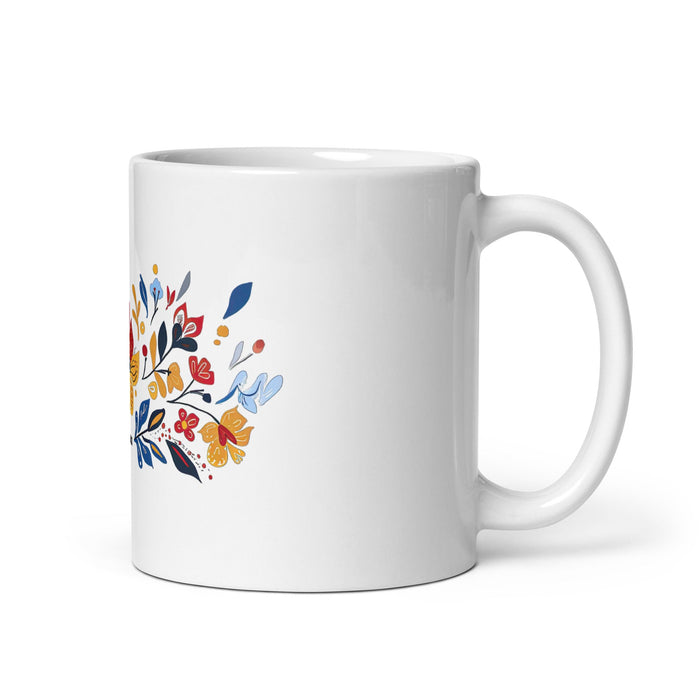 Ana Lucía Exclusive Name Art Piece Home Office Work Coffee Mug Mexican Spanish Pride Gift Cup One - Of - A - Kind Calligraphy White Glossy Mug | A10 - Mexicada