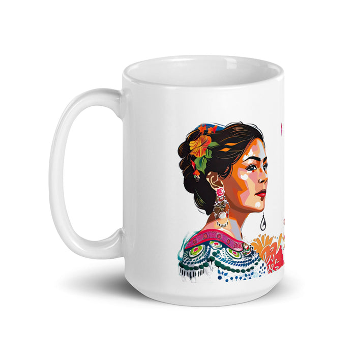 Ana Lucía Exclusive Name Art Piece Home Office Work Coffee Mug Mexican Spanish Pride Gift Cup One - Of - A - Kind Calligraphy White Glossy Mug | A11 - Mexicada