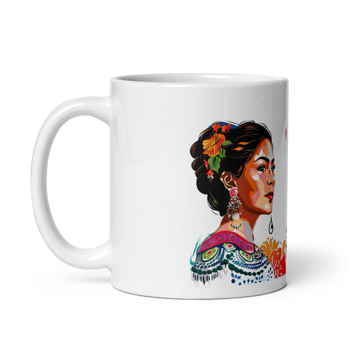 Ana Lucía Exclusive Name Art Piece Home Office Work Coffee Mug Mexican Spanish Pride Gift Cup One-Of-A-Kind Calligraphy White Glossy Mug | A11 Mexicada