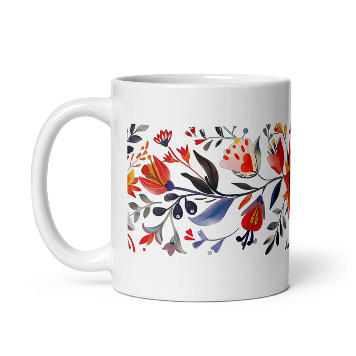 Ana Lucía Exclusive Name Art Piece Home Office Work Coffee Mug Mexican Spanish Pride Gift Cup One - Of - A - Kind Calligraphy White Glossy Mug | A13 - Mexicada